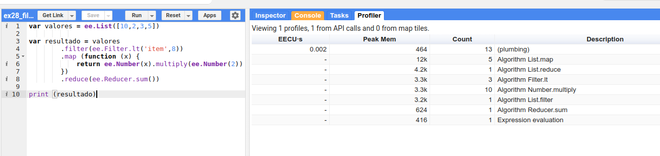 Profiler: chamadas ao servidor