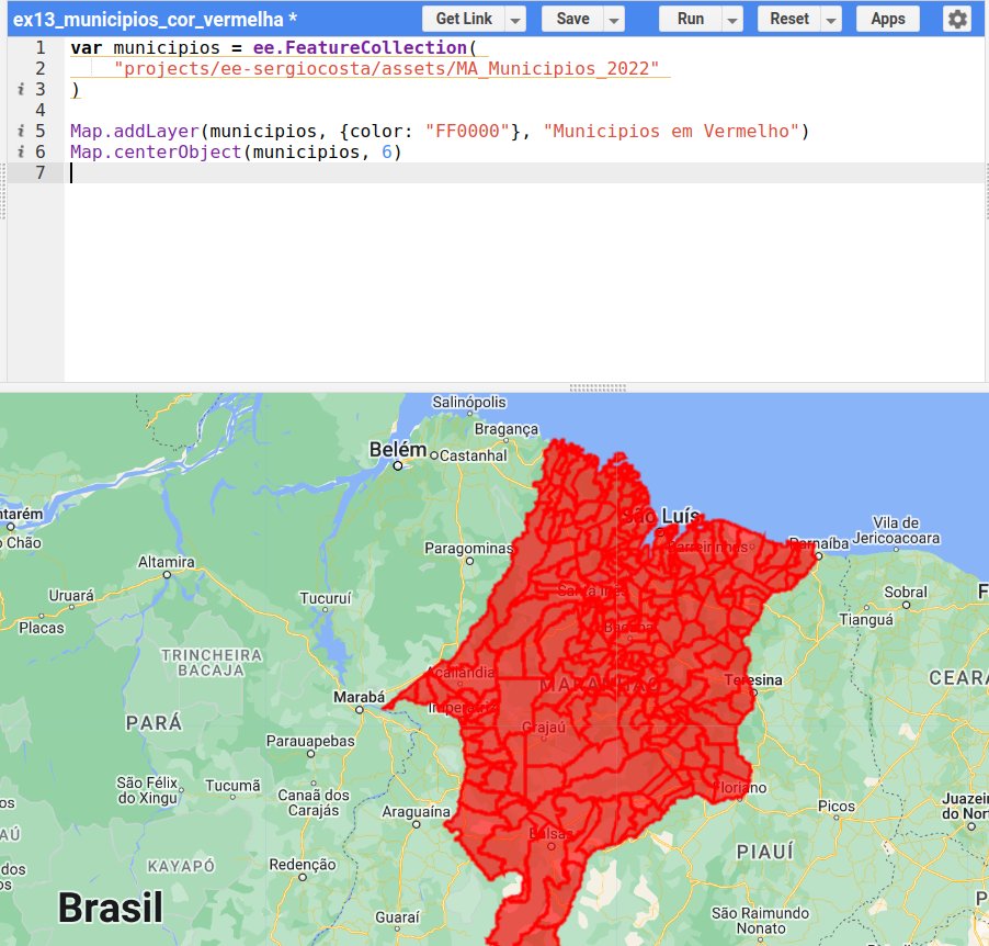 Municípios em vermelho