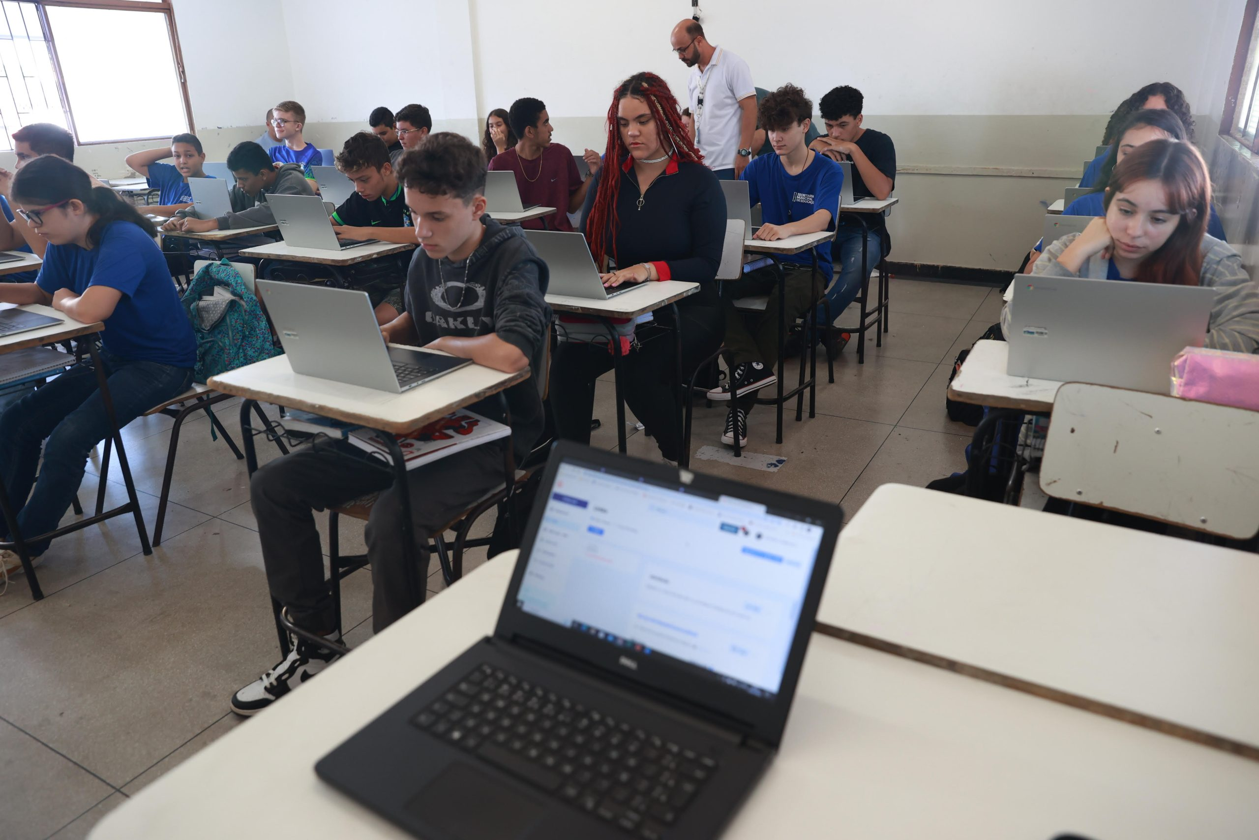 Notebooks usados em sala de aula