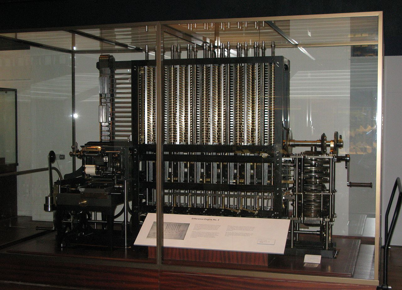 Desenho da Máquina de Diferenças de Charles Babbage